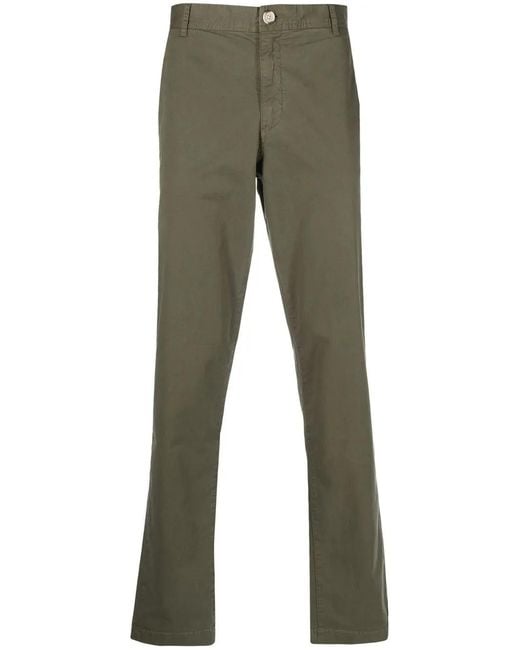Woolrich Green Slim-Cut Chino Trousers for men