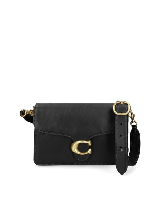 COACH Black Tabby Chain Leather Shoulder Bag