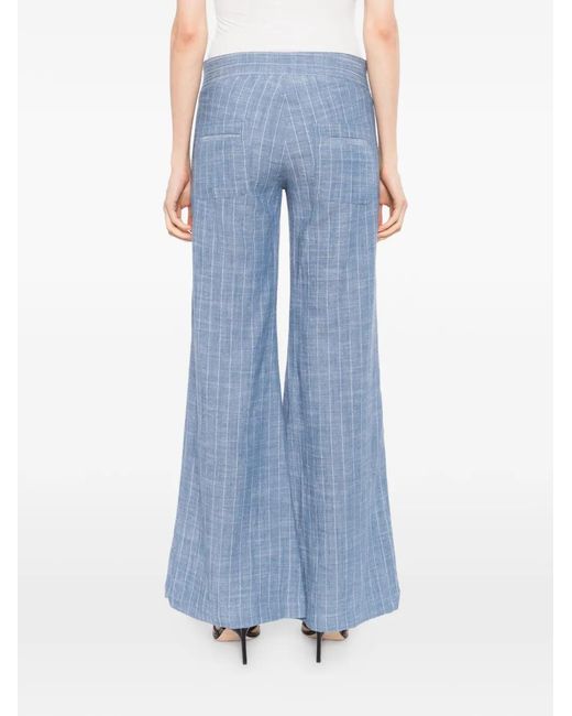 BLAKLACE Blue Button Checked Trousers