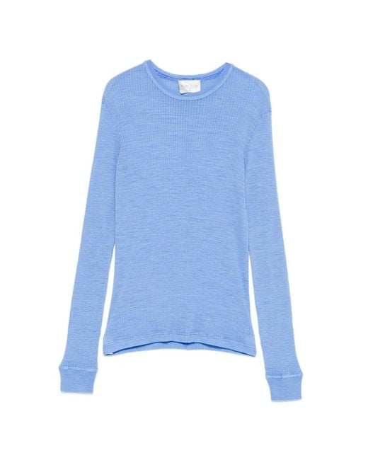 Forte_forte Blue Ribbed Long-Sleeve T-Shirt