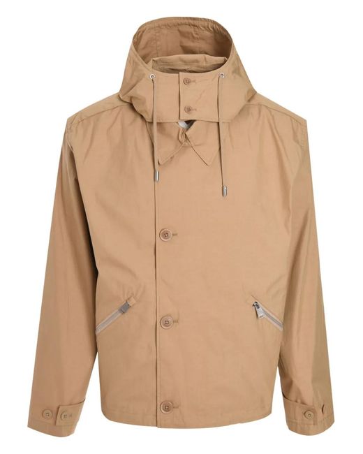 Jonathan Simkhai Natural Detachable-Hood Ward Utility Jacket for men