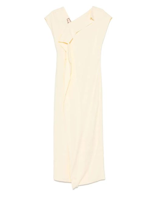 Plan C Maxi-Jurk Met Vlak in het White