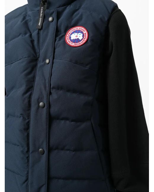 Canada Goose Blue Logo Patch Padded Gilet