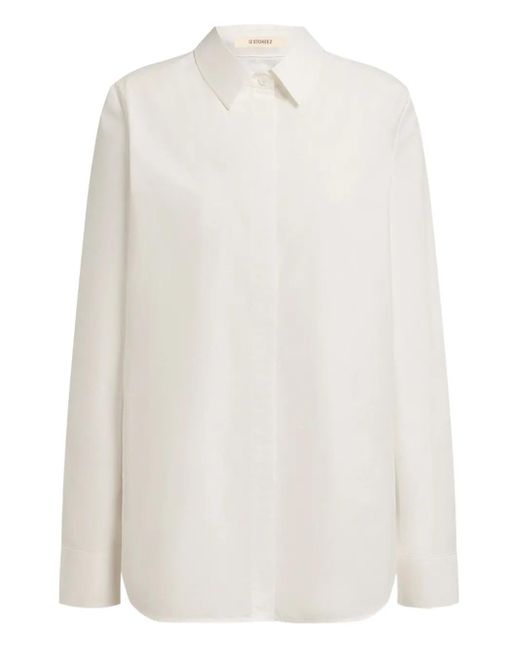 12 STOREEZ Blouse Met Verborgen Voorkant in het White
