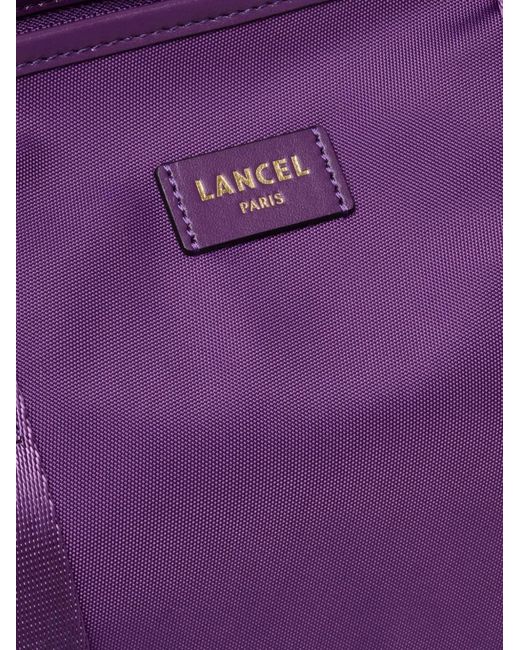 Lancel Purple Medium Mistral Rollable Zip Tote Bag