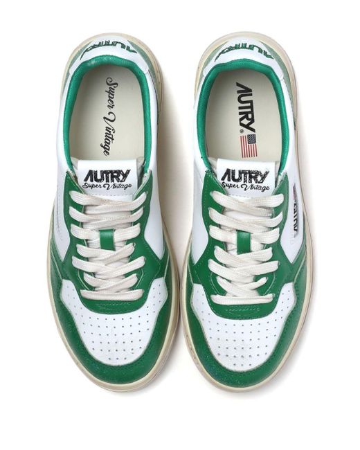 Autry Green Super Vintage Leather Sneakers