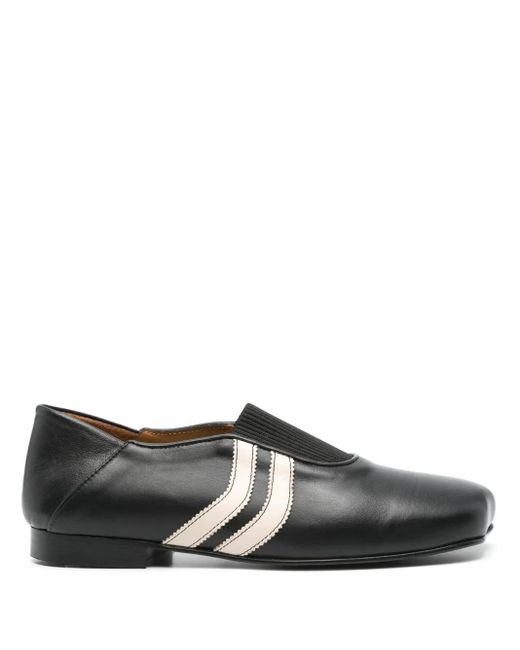Egonlab Black Stripe-Detail Loafers for men