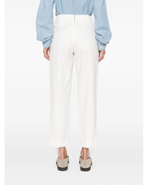 Brunello Cucinelli White 'Slouchy' Pants