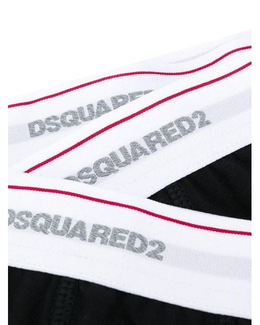 DSquared² Set Van Drie Boxershorts Met Logo in het Black voor heren