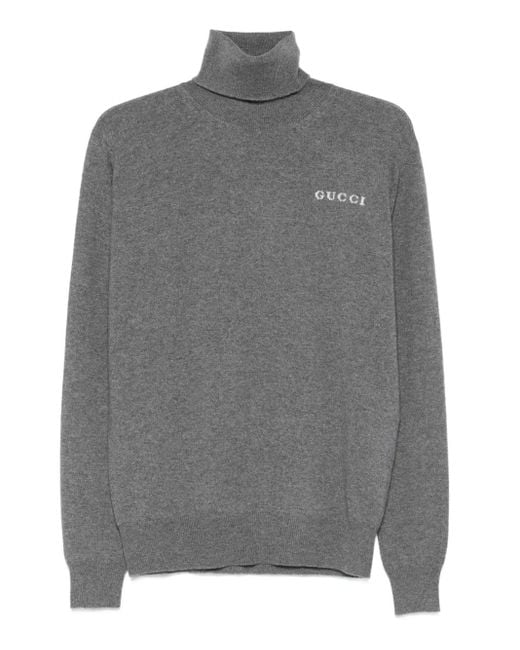 Gucci Gray Roll-Neck Sweater