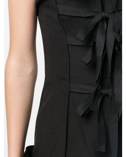 Mono corto sin tirantes con detalle de cordones Philosophy Di Lorenzo Serafini de color Black