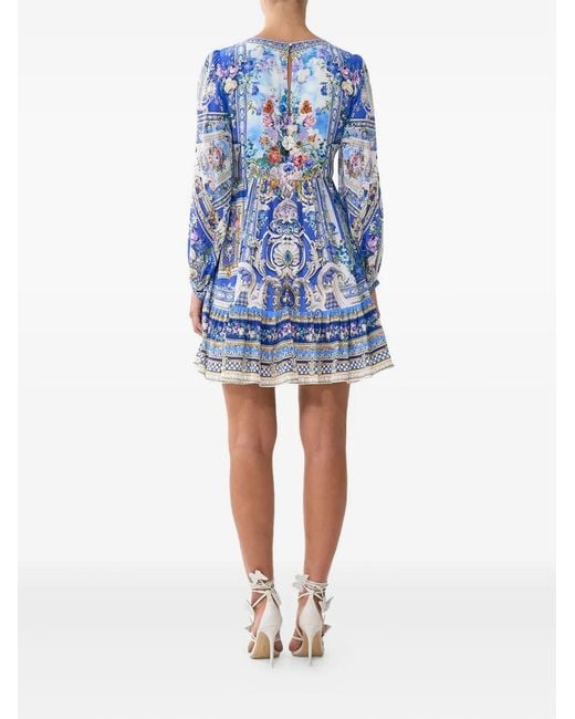 Camilla Ottoman Opulence ミニドレス Blue