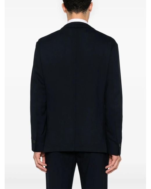 Tombolini Blue Brooch-Detail Blazer for men