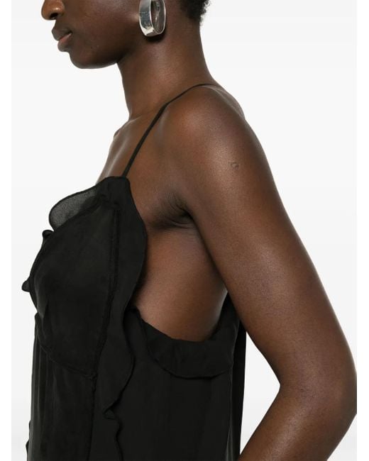 Jonathan Simkhai Black Emily Ruffled Maxi Dress