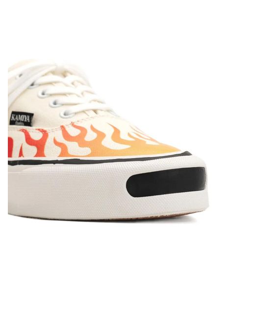 KAMIYA Pink Herc Flame-Pattern Vulcanized Sneakers