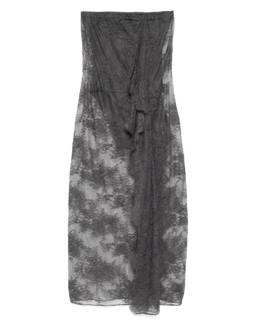 Christopher Esber Gray Floating Lace Dress