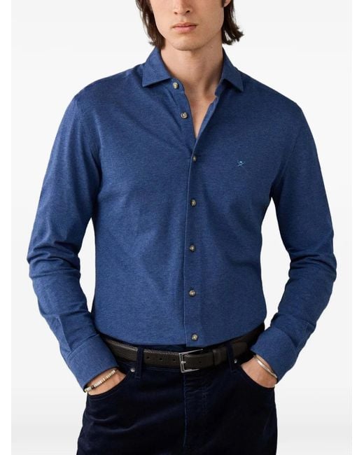 Hackett Button-Up Overhemd in het Blue voor heren