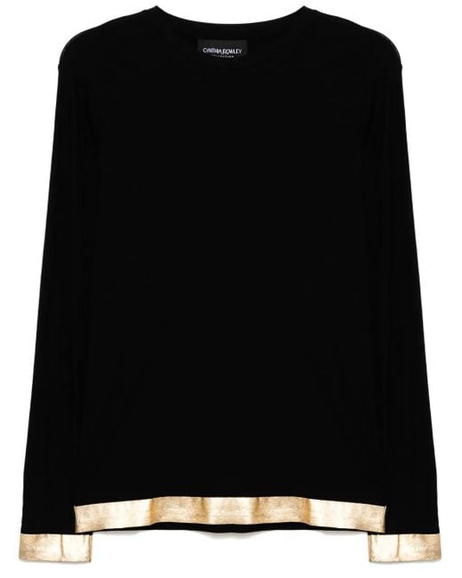 Cynthia Rowley ロングtシャツ Black