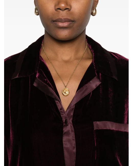 Forte_forte Black Chest-Pocket Satin-Trim Shirt