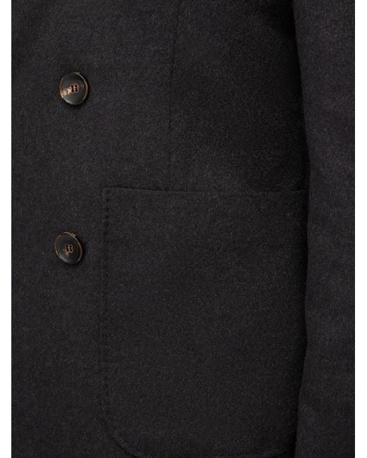 RETORI Black Double-Breasted Patch-Pocket Blazer for men