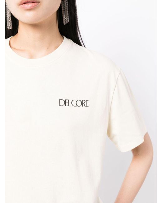 T-shirt con stampa grafica di Del Core in White