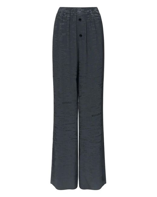 MM6 by Maison Margiela Blue Button Trousers
