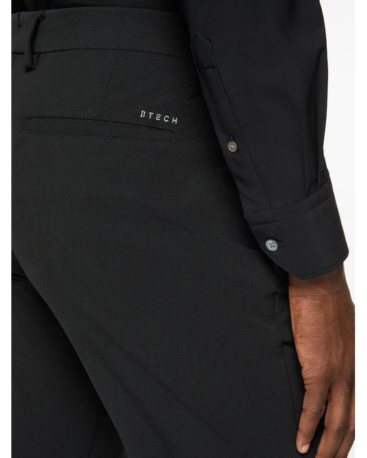Boggi Black Belt-Loops Trousers for men