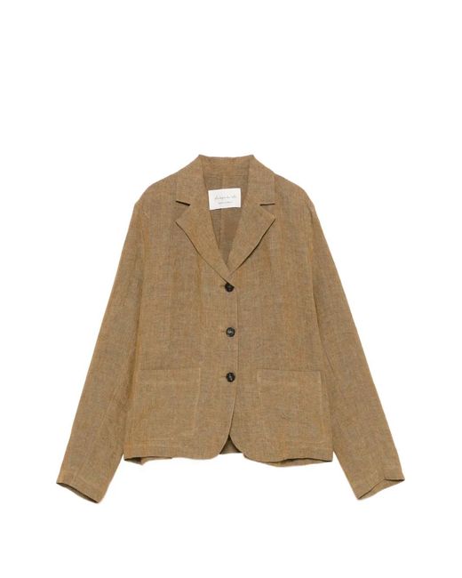 Phisique Du Role Natural Linen Patch-Pocket Jacket