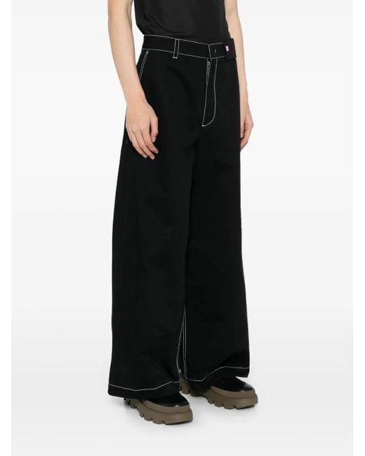 Palm Angels x Moncler Black X Palm Angels Wide-Leg Trousers for men