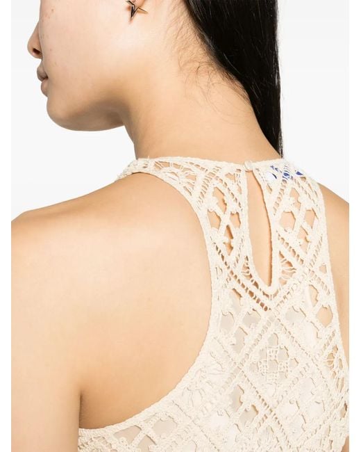 Off-White c/o Virgil Abloh White Arrows Crochet Midi Dress