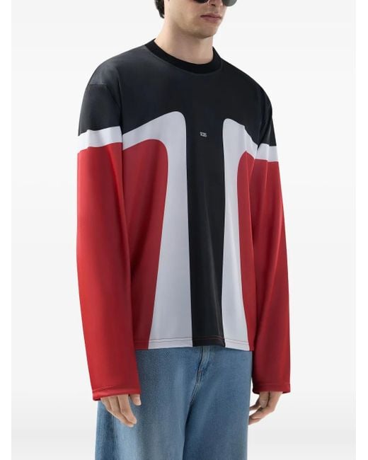 Gcds Red Racing Long-Sleeved T-Shirt for men