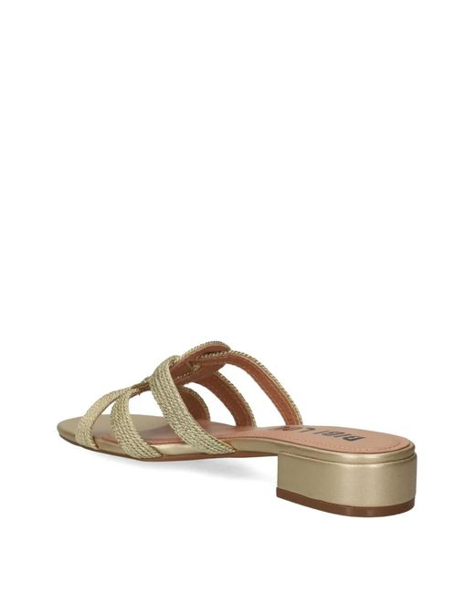Bibi Lou Metallic Leather Sandals