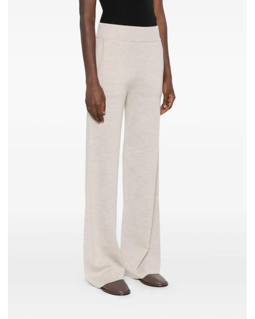 Max Mara White Wide-Leg Trousers