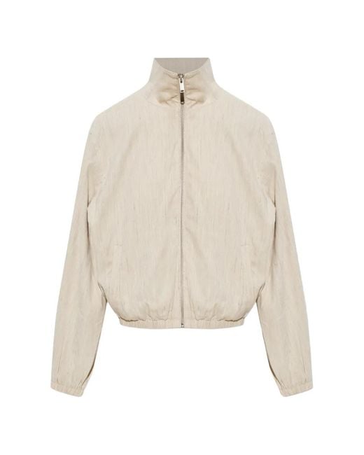 Samsøe & Samsøe White Sabianca Zip-Up Jacket