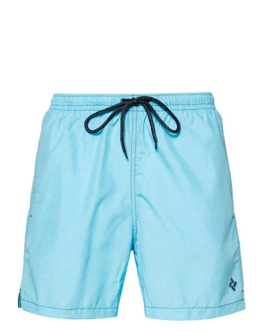Drumohr Blue Logo-print Swim Shorts for men