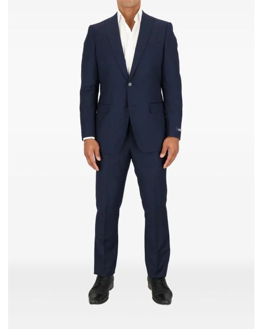 Roberto Cavalli Blue Wool Suit for men