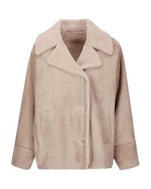 Salvatore Santoro Natural Shearling-Collar Jacket