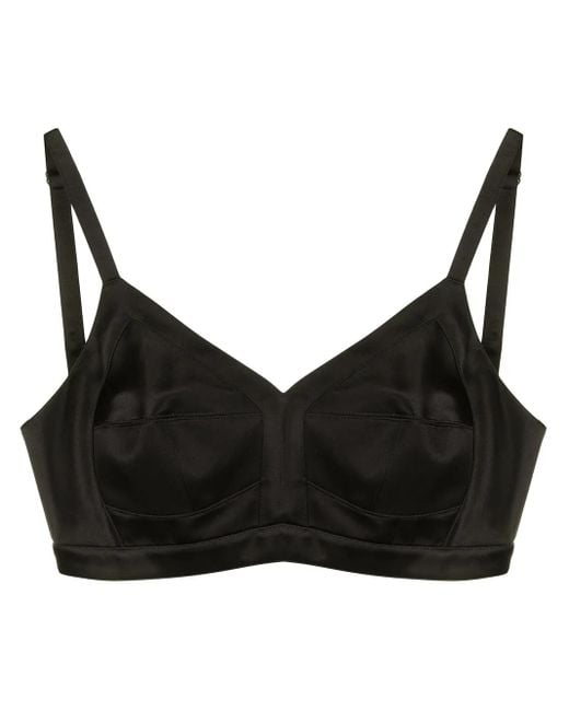 McQueen Black Spaghetti-Strap Crop Top