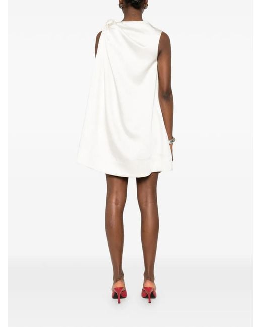 ELEH White Drape Mini Dress