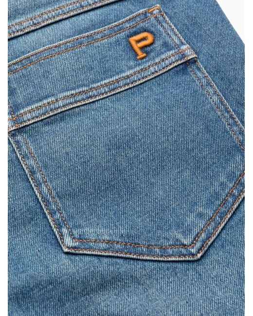 Philosophy Di Lorenzo Serafini Blue Mid-Rise Cropped Jeans