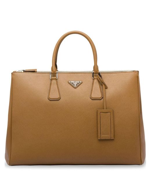 prada brown leather tote