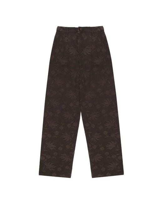 MAISON HOTEL White Xian Floral-Embroidered Trousers