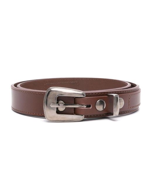Lemaire Brown Buckle-fastening Leather Belt for men