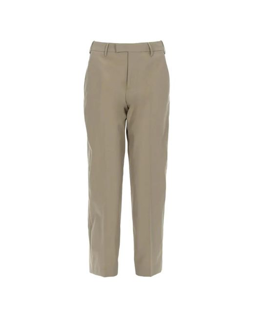 PT Torino Natural Pressed-Crease Straight-Leg Trousers