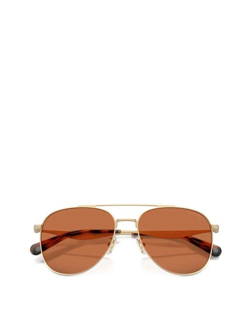 COACH Metallic Pilot-Frame Sunglasses for men