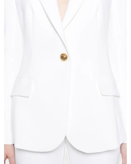 Elisabetta Franchi White Single-Breasted Suit