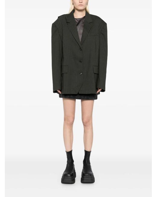 Pushbutton Black Slip Layered Jacket