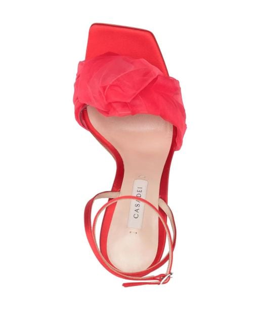 Casadei Pink Geraldine Helen Satin Sandals