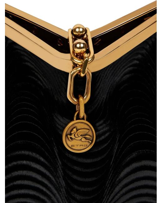 Etro Black Small Velvet Vela Bag