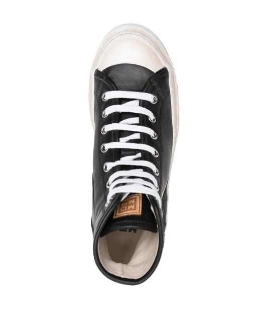 Moma Black High-Top Leather Sneakers